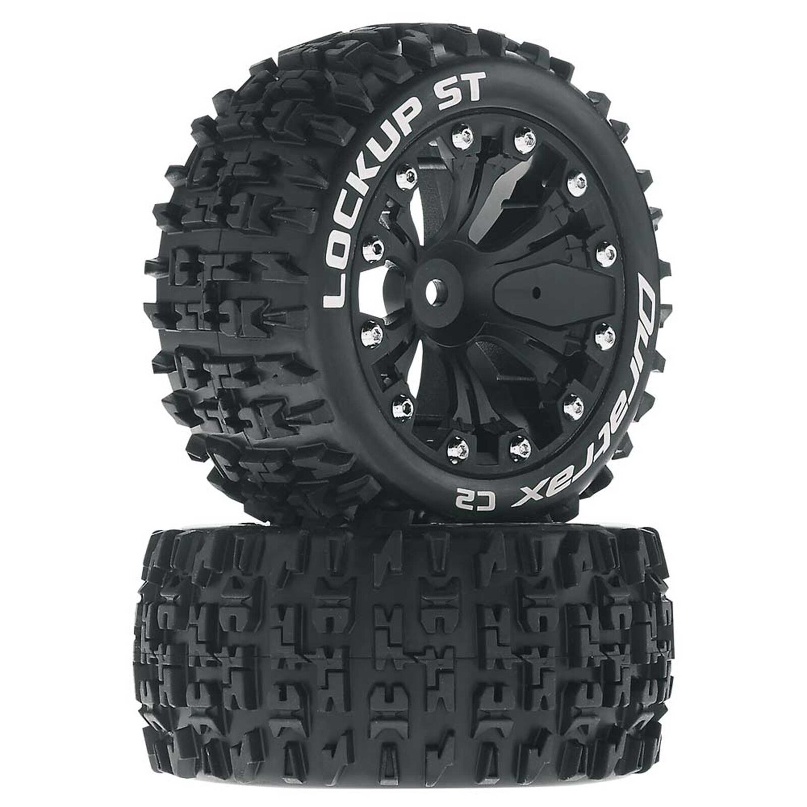 Lockup ST 2.8" 2WD Mounted Rear Tires, Black(2)