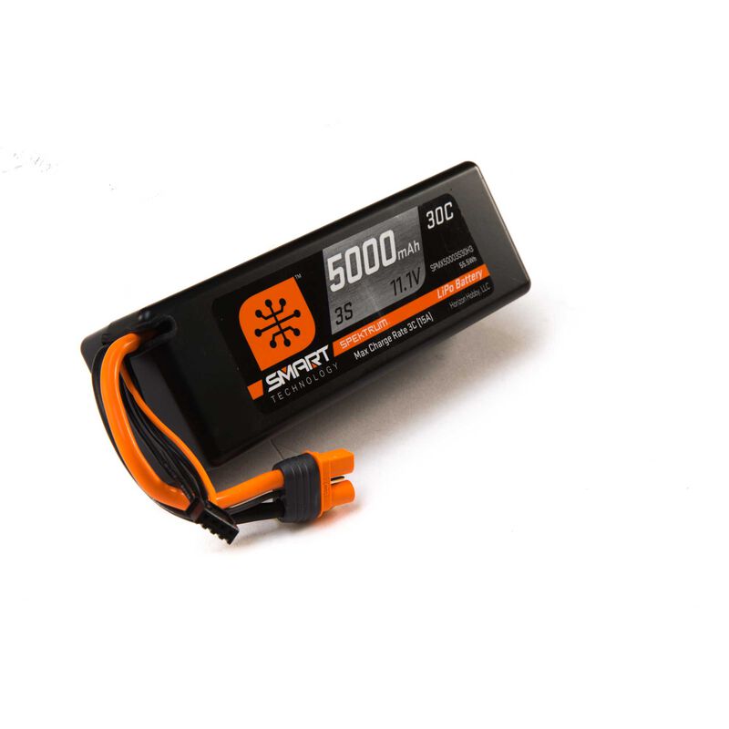 11.1V 5000mAh 3S 30C Smart Hardcase LiPo Battery: IC3