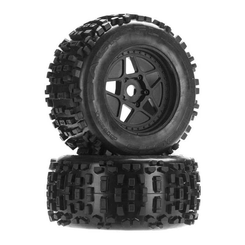 1/8 dBoots Backflip Monster Truck 6S Front/Rear 3.8 Pre-Mounted Tires, 17mm Hex (2)