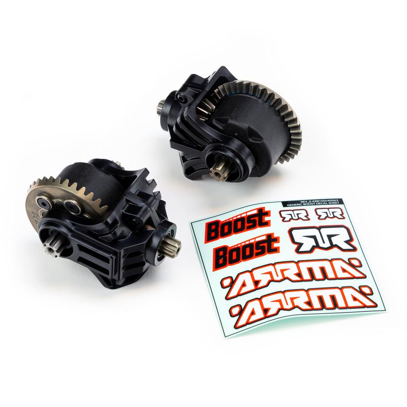 Front & Rear Metal Diff Upgrade Set: BOOST BOX